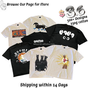 T-shirt in cotone 230g t-shirt Premium di personalizzazione rapida per gli uomini con disegni grafici personalizzati stampa Streetwear a trasferimento termico - Product Image 3