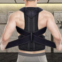 Correcteur de posture réglable en nylon avec logo personnalisé pour le soutien du dos, la protection des épaules et des clavicules, et la correction des oedèmes et des hallux valgus