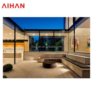 AIHAN Rotura Térmica Marco de Aluminio Fijo Doble Vidrio Templado Piso a Techo Impermeable Antirrobo Imagen Ventana Puertas - Product Image 1