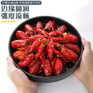 ชุดถาดเสิร์ฟ เมลามีน จานพลาสติกทรงกลม สำหรับบาร์บีคิว ของว่าง อาหารกุ้งเครย์ฟิช สีพื้น 454 - Product Image 2