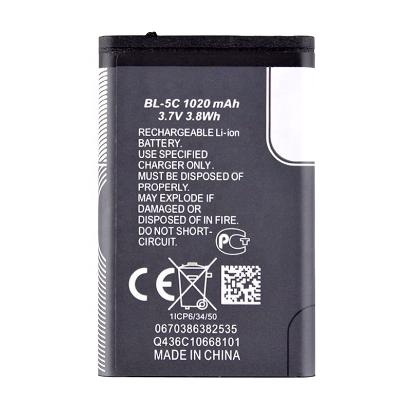 심천 공장 직접 1020mAh BL-4C BL-5C 노키아 배터리 BL4C BL5C 전화 배터리