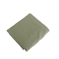 Avocat froissé vert mariage Banquet Floral Dessert nappe coton et lin mélangé pour la fête d'anniversaire