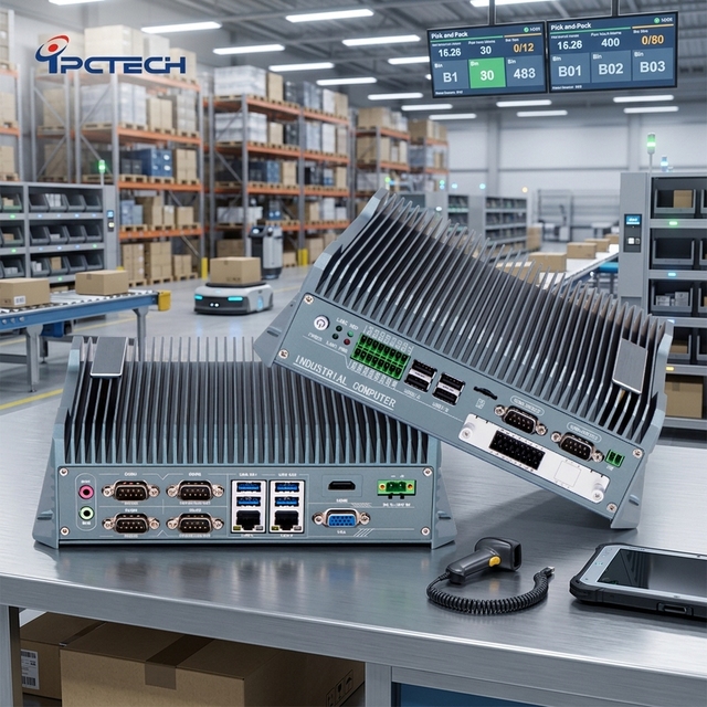 Multiple LAN Ports Gigabit Ethernet Industrial Embedded Fanless Mini Box PC for Warehouse Automation