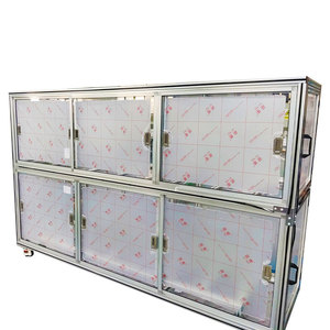 Aluminum Profile <b>Cabinet</b> 6061 Alloy <b>Lockable</b> Stackable <b>Storage</b> Unit Workshop Equipment Fence Silver Anodized Customizable - Product Image 1