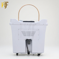 Bac à Shampoing Portable Haut de Gamme pour Spa Capillaire avec Réservoirs d'Eau 60L et 18L, Ensemble Lave-Tête Spa avec Vapeur et Circulation d'Eau