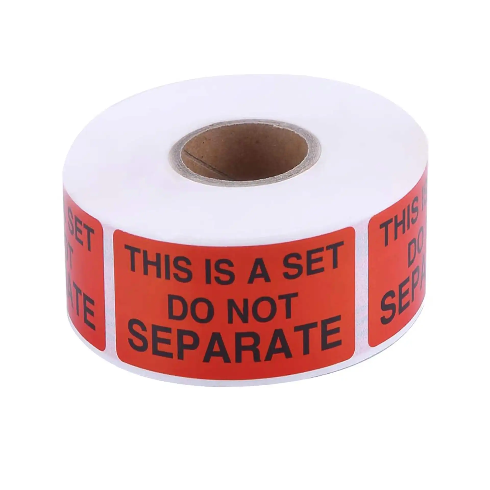 This is a Set Do Not Separate Fluorescent Red FBA Packing Labels 2x1 inch Amazon warehouse label