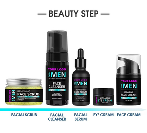 Set de Cuidado de la Piel con Ácido Hialurónico <span class=keywords><strong>para</strong></span> Hombre, Vitamina C Orgánica, Aloe Vera, Hidratante, Control de Grasa, Antiarrugas, Iluminador, Superventas - Product Image 6
