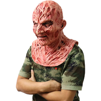 Carnaval Halloween Réaliste Adulte Partie Freddy Krueger Latex Masque Effrayant Costume Horreur Capuche Gants rétro Halloween masques