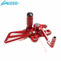 AKOSO CNC Repose-pieds en aluminium Rearset Motorcycle Driver Repose-pieds réglable Rearset pour Suzuki Hayabusa GSXR1300R Gen3 2021-2024