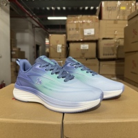 Chaussures de sport unisexes, tige en mesh tissé respirant, semelle intermédiaire en EVA hautement élastique, semelle extérieure en caoutchouc, flexible, épaisse, antidérapante, pour la route
