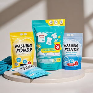 Kustom dicetak plastik mudah terurai 100g 1Kg 2kg tas kemasan bubuk deterjen cucian kantong bubuk cuci - Product Image 2