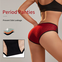 Culottes pour femmes - Taille haute, sportives, en mélange nylon-spandex, anti-fuites, respirantes, antibactériennes, option personnalisée S-2XL