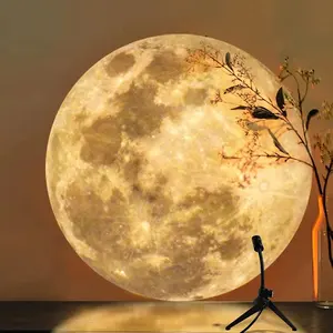 360 dönebilen USB gece lambası duvar dekorasyonu ay lambası dünya gezegen projektör lambası çocuklar için dekorasyon hediyeler