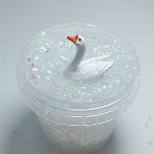 สไลม์ใสยืดหยุ่น CHENXI Factory Design รุ่น Elegant Swan Jelly Slime แบบมีกากเพชรตกแต่ง - Product Image 5