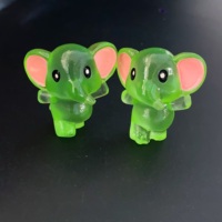 Abalorios de Resina que Brillan en la Oscuridad, Cabujones de Resina de Elefante Luminosos y Adorables, Adornos de Resina para Manualidades DIY y Accesorios para Slime