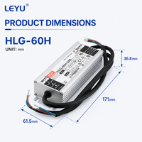 Alimentation LED étanche 60W 12V 24V 48V IP67, Driver LED AC DC Dimmable pour extérieur