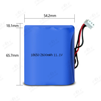Baterai Lithium Ion sel 18650 2600mah 11.1V untuk kompak 2