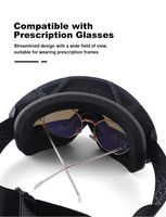 Lunettes de sport de snowboard CE UV400, lunettes de ski rétro anti-buée pour adultes, femmes et hommes, en solde