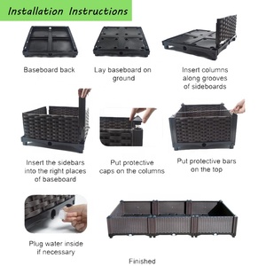 <span class=keywords><strong>Jardinière</strong></span> avec trous de drainage, bacs surélevés en <span class=keywords><strong>plastique</strong></span> pour légumes, fleurs, jardins, extérieur, pour patio, terrasse, balcon - Product Image 3