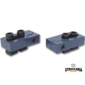 Par de abrazaderas laterales ML10 SPD en acero, ranura de 12 a 30 - Product Image 1