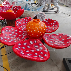 Decoración de jardín botánico salvaje, planta mecánica realista, flor de Rafflesia animatrónica a la venta, parque temático de modo animatrónico - Product Image 2