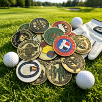 Marcadores de Pelotas de Golf Magnéticos Personalizados de Cuero y Metal, Surtidos, Personalizables al por Mayor