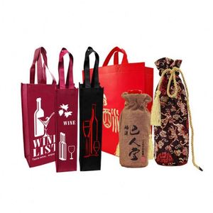 Bolsas de Vino No Tejidas, Bolsas de Regalo, Laminadas en Color, con Logotipo Imprimible, Ecológicas - Product Image 4
