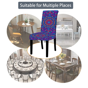 Ensemble <span class=keywords><strong>de</strong></span> housses <span class=keywords><strong>de</strong></span> <span class=keywords><strong>chaise</strong></span> universelles sur mesure, nappe en spandex bon marché pour la salle à manger, le salon, les housses <span class=keywords><strong>de</strong></span> siège - Product Image 4