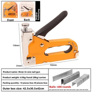 <span class=keywords><strong>Pistolet</strong></span> à clous manuel 3-en-1, agrafeuse 4-en-1, <span class=keywords><strong>pistolet</strong></span> Martin en forme de U pour le travail du bois - Product Image 6