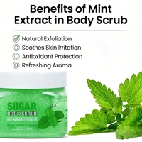 Gommage corporel exfoliant au sucre, crème nourrissante pour le corps à base d'herbes naturelles, lavande, menthe, citron, vitamine E