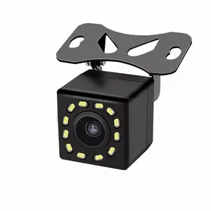 Powerful 12 LED lights HD camera CCD camara de seguridad para auto recorder camera car reverse Backup camara oculta espejo auto