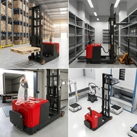 Gerbeur électrique compact industriel SAFER à mât bi-étages, batterie lithium-ion, pneus pneumatiques, faible coût d'entretien