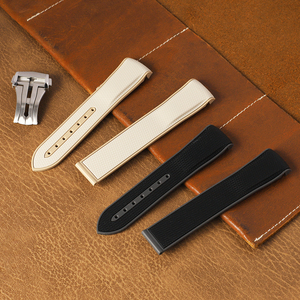 สายนาฬิกาซิลิโคนสีสันสดใสขนาด 20 มม. สายนาฬิกายางแบบสปอร์ตสองสีสำหรับนาฬิกาดำน้ำของผู้ชาย - Product Image 4