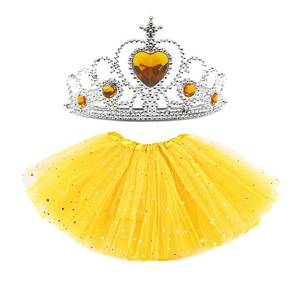 Ensemble de ballet pour fille MS Cute Girl, robe de princesse à 3 couches, jupe tutu scintillante pour fête d'anniversaire, avec couronne - Product Image 4