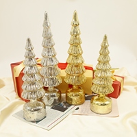 Lumières LED en verre écologiques à succès pour la décoration de table de sapin de Noël avec une couleur claire