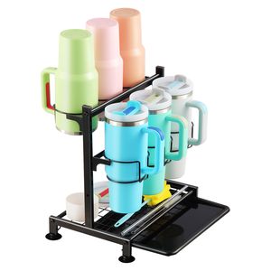 Organizador de Botellas de Agua Compatible con el Vaso Stanley de 40 oz con Asa, Organizador de Vasos Ajustable con Rejilla de Secado - Product Image 1