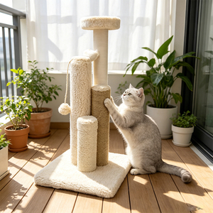 Muebles para Gatos de Interior con Cama de Felpa y Postes Rascadores de Sisal para un Descanso Cómodo y el Cuidado de las Uñas, Árbol para Gatos - Product Image 1