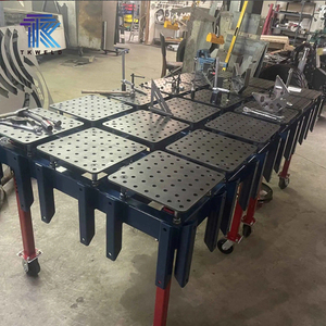 โต๊ะเชื่อมหุ่นยนต์ TKweld 3000*1500*200 มม. แบบ 2D 3D ทำจากเหล็กหล่อสีดำ สำหรับสถานีบัดกรีในโรงงาน ได้รับการรับรองมาตรฐาน CE ใหม่ - Product Image 5