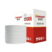 Cable de Red de Monitoreo UTP de Aluminio de Alta Conductividad con Conductor Sólido CAT5 Kneysum, para Interiores, 100 Metros, 8 Núcleos, Ethernet Doméstico