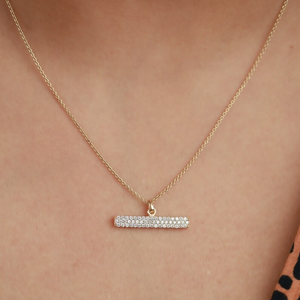 Collar Minimalista con Diamantes, con Diamante Creado en Laboratorio, Joyería Hecha a Mano en Oro, Collar Elegante y Delicado para Uso Diario - Product Image 2