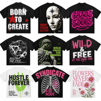 Kaos T-Shirt Katun Murni 100% Premium, Sablon Digital DTG, Berat, Gaya Streetwear, MOQ Rendah