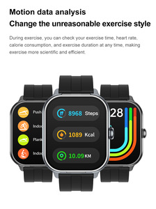 นาฬิกาอัจฉริยะแบบ2-in-1 D8Pro หูฟังเอียร์บัดแบบสปอร์ต NFC IP68 TFT ตรวจสอบสุขภาพโทรผ่าน BT ระบบแจ้งเตือนแบบสัมผัสเข็มทิศปฏิทิน - Product Image 6