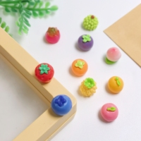 100 pièces de mini cabochons en résine 3D en forme de fruits, à dos plat, pour accessoires de téléphone, accessoires pour cheveux, bricolage, scrapbooking, décoration et artisanat