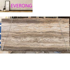 Carreaux muraux extérieurs en <span class=keywords><strong>travertin</strong></span> gris argenté italien, design moderne, surface polie, imperméables, bon <span class=keywords><strong>prix</strong></span>, grandes dalles de <span class=keywords><strong>pierre</strong></span> - Product Image 1