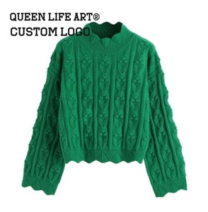 Set maglione con logo personalizzabile per donna autunno e inverno autunno maglione scozzese set maglione casual da donna <span class=keywords><strong>su</strong></span> - Product Image 4