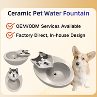 Automatische drinkfontein voor huisdieren, drievoudig filter, stille pomp voor katten, honden, kleine dieren, keramische waterbak, dispenser voor fris, schoon water