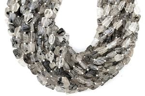 Natural Black Rutile Gemstone Smooth Nuggets Shape Beads for Handmade Jewelry Making Necklace Wholesale - Product Image 6