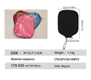 Borsa Sportiva Personalizzata con Logo Stampato, Custodia Resistente in Neoprene per Racchette da Pickleball e Padel da Donna - Product Image 5