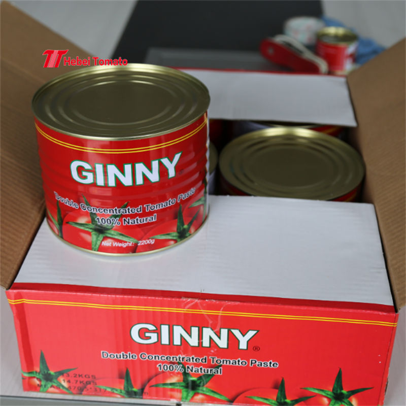 Бренд Ginny, консервированная томатная паста, Китай, 2200gx6 Plus 70gx6tin, заводская цена