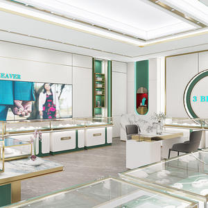 Soluciones Completas de Estanterías para Joyerías, Exhibidores de Joyería de Madera Personalizados con Iluminación LED para Muebles de Exhibición en Centros Comerciales - Product Image 1